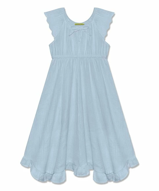 Buy π Simply Millie By Millie Loves Lily Light Blue Ruffle-Hem Gauze Angel-Sleeve π Dress - Toddler For Kids π 1 Buy π Simply Millie By Millie Loves Lily Light Blue Ruffle-Hem Gauze Angel-Sleeve π Dress - Toddler For Kids π