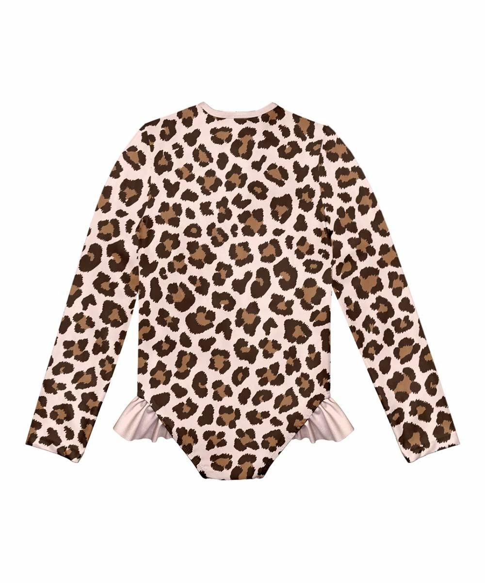 Promo π Millie Loves Lily Pink Leopard Zip-Front Ruffle-Accent One-Piece Rashguard - π§ Girls For Kids π 3 Promo π Millie Loves Lily Pink Leopard Zip-Front Ruffle-Accent One-Piece Rashguard - π§ Girls For Kids π - Image 3