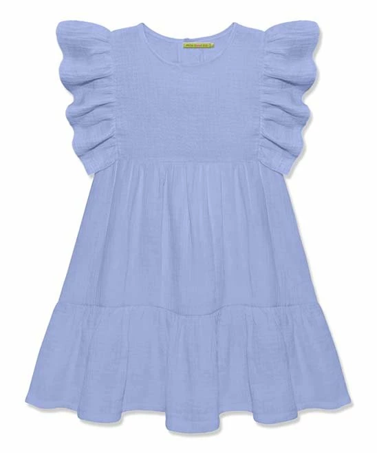 Hot Sale β€οΈ Simply Millie By Millie Loves Lily Periwinkle Tiered Gauze Angel-Sleeve π Dress - Infant For Kids π 1 Hot Sale β€οΈ Simply Millie By Millie Loves Lily Periwinkle Tiered Gauze Angel-Sleeve π Dress - Infant For Kids π