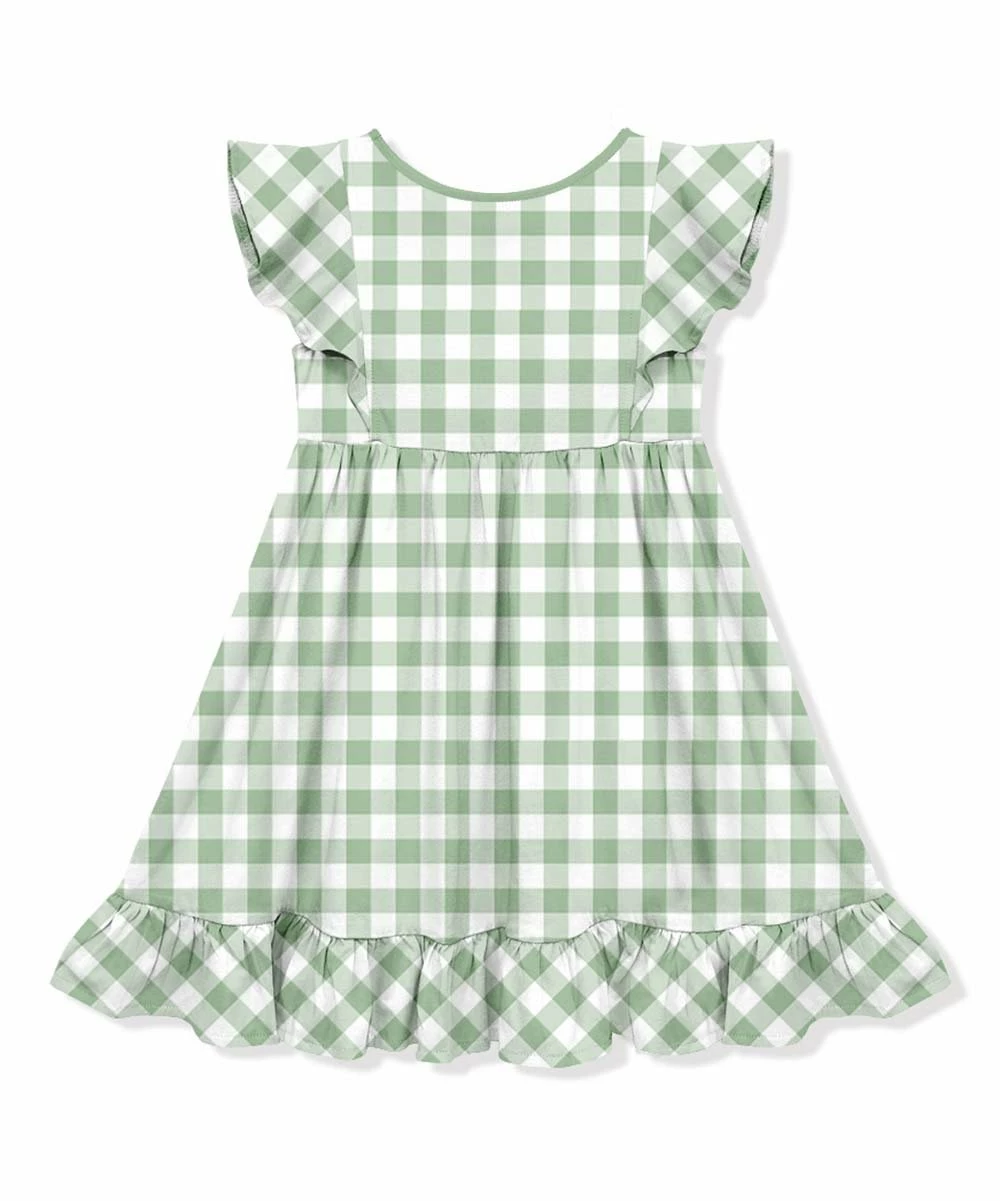 Discount βοΈ Millie Loves Lily Sage Gingham Breezy Floral Angel-Sleeve π Dress - π§ Girls For Kids π 3 Discount βοΈ Millie Loves Lily Sage Gingham Breezy Floral Angel-Sleeve π Dress - π§ Girls For Kids π - Image 3