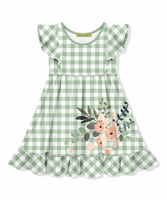 Discount βοΈ Millie Loves Lily Sage Gingham Breezy Floral Angel-Sleeve π Dress - π§ Girls For Kids π 1 Discount βοΈ Millie Loves Lily Sage Gingham Breezy Floral Angel-Sleeve π Dress - π§ Girls For Kids π