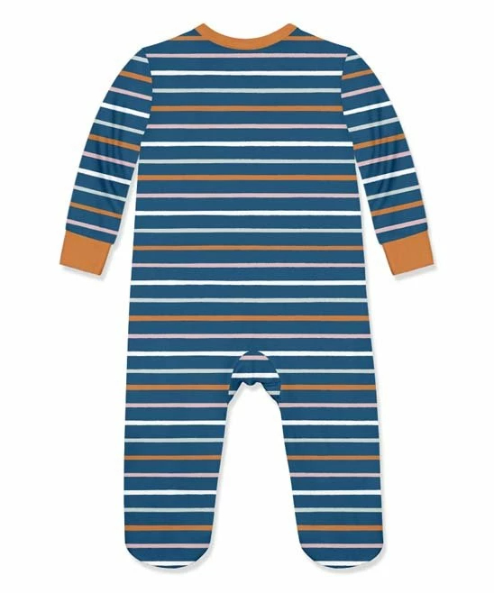 Discount β¨ Little Millie Dusty Navy & Dark Mustard Stripe Footie - Infant For Baby & Maternity π 3 Discount β¨ Little Millie Dusty Navy & Dark Mustard Stripe Footie - Infant For Baby & Maternity π - Image 3