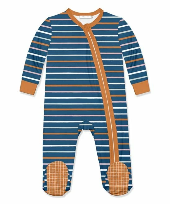 Discount β¨ Little Millie Dusty Navy & Dark Mustard Stripe Footie - Infant For Baby & Maternity π 1 Discount β¨ Little Millie Dusty Navy & Dark Mustard Stripe Footie - Infant For Baby & Maternity π