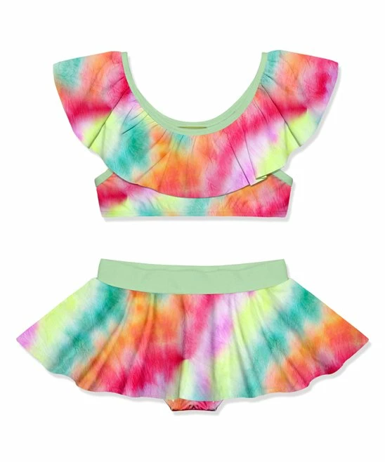 New β€οΈ Millie Loves Lily Red & Green Tie-Dye Ruffle-Yoke π Skirted π Bikini - Toddler & π§ Girls For Kids π 5 New β€οΈ Millie Loves Lily Red & Green Tie-Dye Ruffle-Yoke π Skirted π Bikini - Toddler & π§ Girls For Kids π - Image 5