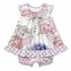 Best reviews of 🌟 Little Millie White & Pink Blooming Floral 👗 Skirted Bubble Bodysuit - Infant For Kids ⭐