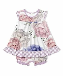Best reviews of 🌟 Little Millie White & Pink Blooming Floral 👗 Skirted Bubble Bodysuit - Infant For Kids ⭐