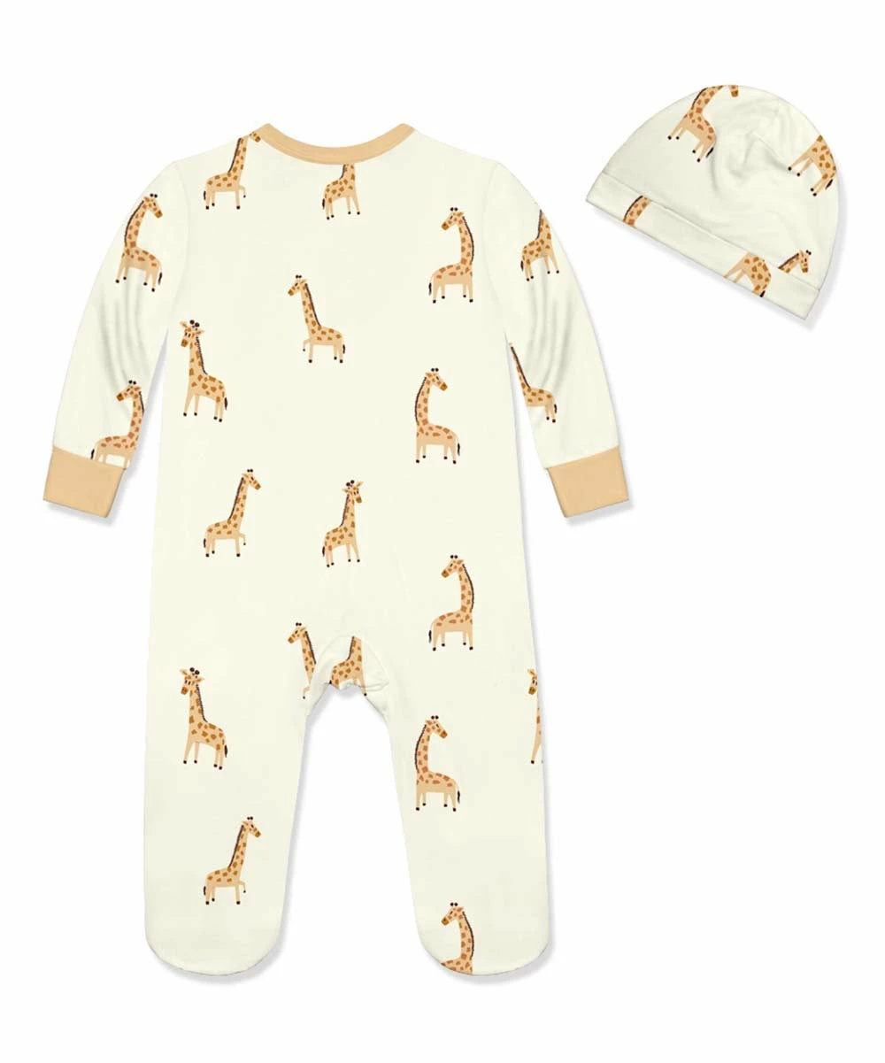 Brand new β Little Millie Cream & Khaki Giraffe Long-Sleeve Footie & Beanie - Infant For Baby & Maternity π₯° 3 Brand new β Little Millie Cream & Khaki Giraffe Long-Sleeve Footie & Beanie - Infant For Baby & Maternity π₯° - Image 3
