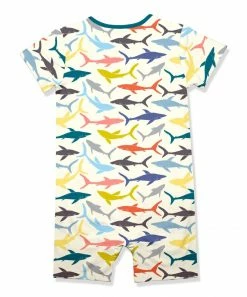 Cheapest π Little Millie Cream & Teal Shark School Short-Sleeve Romper - Infant For Baby & Maternity π 5 Cheapest π Little Millie Cream & Teal Shark School Short-Sleeve Romper - Infant For Baby & Maternity π -Little Millie-shop zu103366634 alt 2 tm1645122316