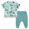 Best Pirce 🔥 Little Millie Mint Jungle Tiger Tee & Teal Pants - Infant & Toddler For Kids ⭐