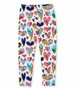 Top 10 🛒 Millie Loves Lily White & Teal Tie-Dye Heart Leggings - Toddler & 👧 Girls For Kids 😉