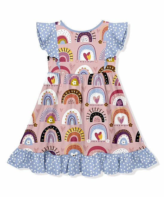 Brand new π₯ Millie Loves Lily Mauve Rainbow Hearts Angel-Sleeve π Dress - Toddler For Kids 𧨠3 Brand new π₯ Millie Loves Lily Mauve Rainbow Hearts Angel-Sleeve π Dress - Toddler For Kids 𧨠- Image 3