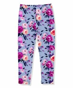 Budget 🌟 Millie Loves Lily Periwinkle Rose Leggings - Toddler & 👧 Girls For Kids 🤩