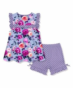 Hot Sale π― Millie Loves Lily Periwinkle Rose Ruffle Sleeveless Top & Purple Pin Dot Bow Shorts - Toddler & π§ Girls For Kids π 5 Hot Sale π― Millie Loves Lily Periwinkle Rose Ruffle Sleeveless Top & Purple Pin Dot Bow Shorts - Toddler & π§ Girls For Kids π -Little Millie-shop zu103399339 alt 2 tm1650635583