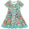 Cheapest 😍 Millie Loves Lily Pale Blue Tara Floral Button-Up A-Line 👗 Dress - Toddler & 👧 Girls For Kids 😍