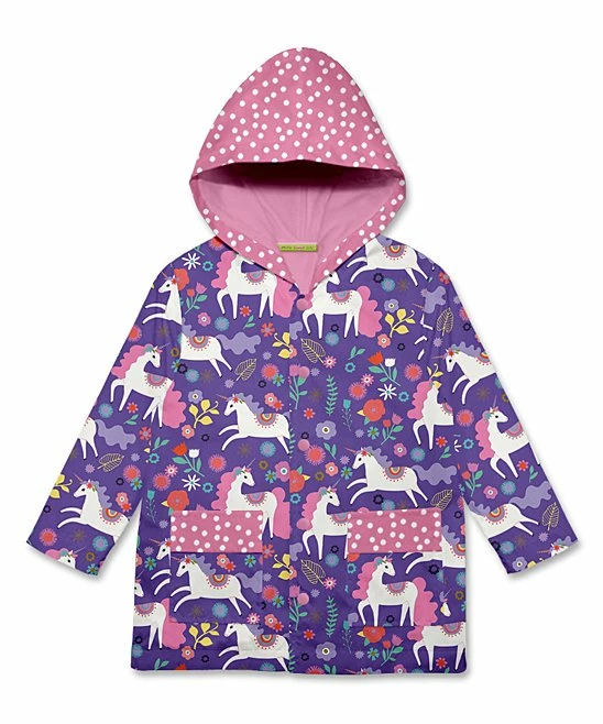 Best deal π Millie Loves Lily Purple Floral Unicorn Pocket Hooded Raincoat - Toddler For Kids π 1 Best deal π Millie Loves Lily Purple Floral Unicorn Pocket Hooded Raincoat - Toddler For Kids π