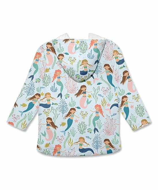 Hot Sale π Millie Loves Lily Pale Blue Coral Reef Mermaid Pocket Hooded Raincoat - Toddler For Kids β 3 Hot Sale π Millie Loves Lily Pale Blue Coral Reef Mermaid Pocket Hooded Raincoat - Toddler For Kids β - Image 3
