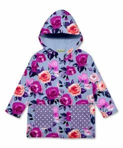 Best reviews of 🧨 Millie Loves Lily Periwinkle Rose Pocket Hooded Raincoat - Toddler For Kids 🥰