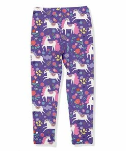 Deals 🌟 Millie Loves Lily Purple Floral Unicorn Leggings - Toddler For Kids 🎉 -Little Millie-shop zu103407237 alt 2 tm1650635220