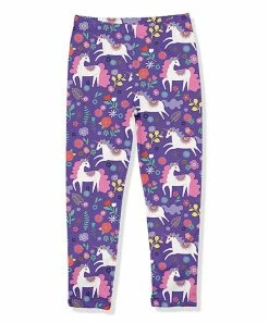 Deals 🌟 Millie Loves Lily Purple Floral Unicorn Leggings - Toddler For Kids 🎉