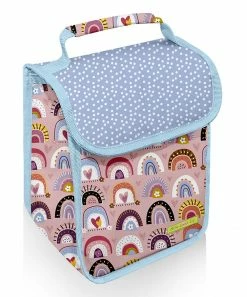 Best deal 🔔 Millie Loves Lily Mauve Rainbow Hearts One-Handle Lunch Bag For Home & Garden 😍