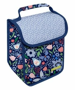 Discount 👏 Millie Loves Lily Navy Butterfly Garden One-Handle Lunch Bag For Home & Garden 🔔