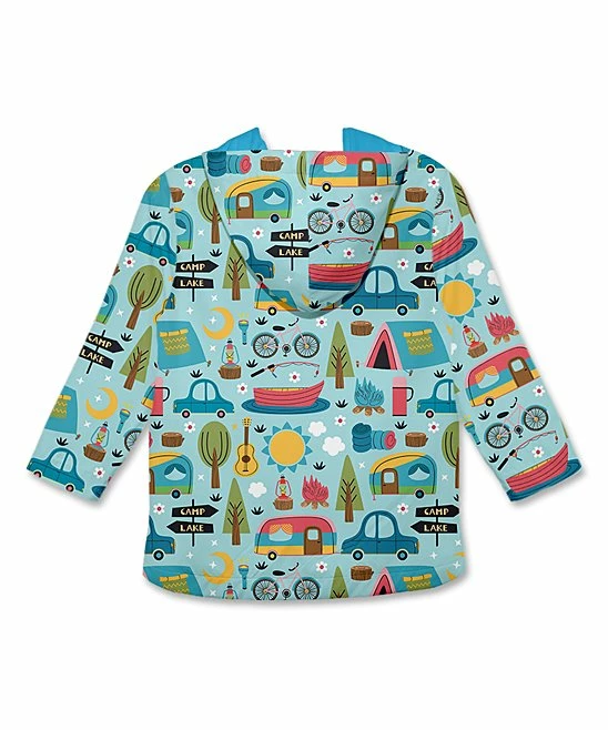 Cheapest π₯ Millie & Maxx Turquoise Camping Pocket Hooded Raincoat - Toddler & Boys For Kids π 3 Cheapest π₯ Millie & Maxx Turquoise Camping Pocket Hooded Raincoat - Toddler & Boys For Kids π - Image 3