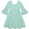 Brand new 🛒 Simply Millie By Millie Loves Lily Mint Ruffle-Sleeve A-Line 👗 Dress - 👧 Girls For Kids 🎁