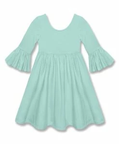 Brand new 🛒 Simply Millie By Millie Loves Lily Mint Ruffle-Sleeve A-Line 👗 Dress - 👧 Girls For Kids 🎁