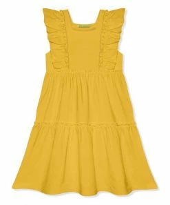 Buy 🔥 Simply Millie By Millie Loves Lily Marigold Tiered Ruffle Square Neck A-Line 👗 Dress - 👧 Girls For Baby & Maternity 🛒