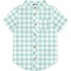 Budget ✨ Millie & Maxx Mint & White Gingham Short-Sleeve Button-Up - Boys For Kids 👍