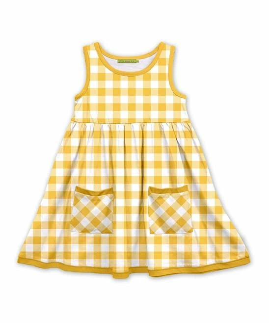 Top 10 π Millie Loves Lily Yellow & White Gingham Pocket Sleeveless A-Line π Dress - π§ Girls For Kids π 1 Top 10 π Millie Loves Lily Yellow & White Gingham Pocket Sleeveless A-Line π Dress - π§ Girls For Kids π
