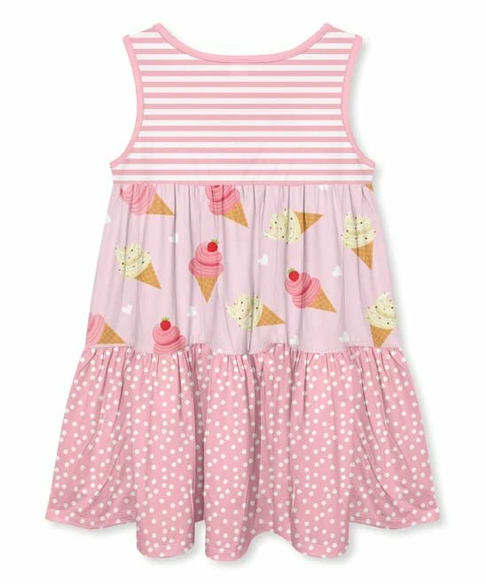 Best deal β€οΈ Millie Loves Lily Pink & White Stripe & Polka Dot Ice Cream A-Line π Dress - Toddler For Kids π€© 3 Best deal β€οΈ Millie Loves Lily Pink & White Stripe & Polka Dot Ice Cream A-Line π Dress - Toddler For Kids π€© - Image 3