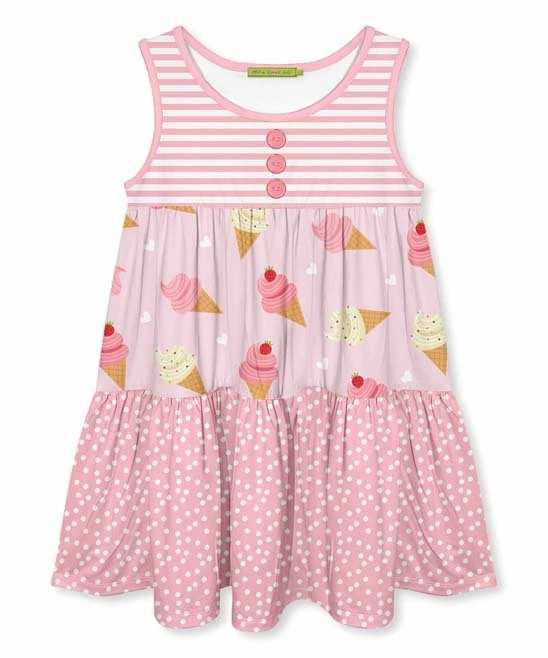 Best deal β€οΈ Millie Loves Lily Pink & White Stripe & Polka Dot Ice Cream A-Line π Dress - Toddler For Kids π€© 1 Best deal β€οΈ Millie Loves Lily Pink & White Stripe & Polka Dot Ice Cream A-Line π Dress - Toddler For Kids π€©