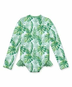 Best Sale ๐ Millie Loves Lily Pale Blue & Green Tropical Ruffle-Accent One-Piece Rashguard - Toddler & ๐ง Girls For Kids ๐งจ 5 Best Sale ๐ Millie Loves Lily Pale Blue & Green Tropical Ruffle-Accent One-Piece Rashguard - Toddler & ๐ง Girls For Kids ๐งจ -Little Millie-shop zu103633744 alt 2 tm1647525746