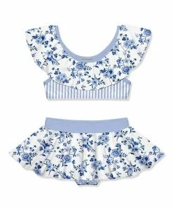 Top 10 👍 Millie Loves Lily White Simrin Floral Ruffle-Neck 👗 Skirted 👙 Bikini - 👧 Girls For Kids 🛒