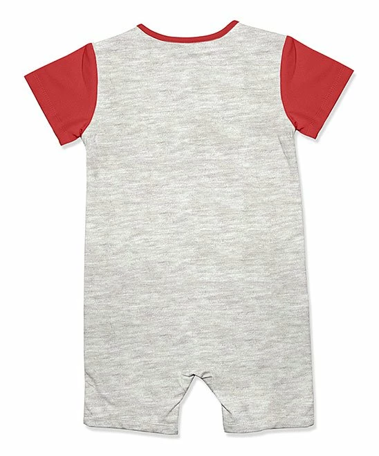 Budget π Little Millie Heather Gray Fire Truck Romper - Infant For Baby & Maternity π 3 Budget π Little Millie Heather Gray Fire Truck Romper - Infant For Baby & Maternity π - Image 3