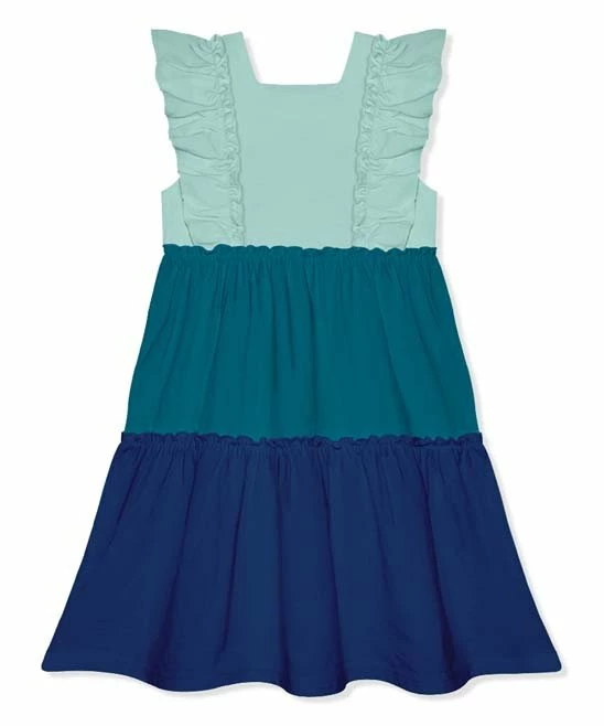 Best Sale π Simply Millie By Millie Loves Lily Mint & Teal Tiered Ruffle-Trim Square Neck A-Line π Dress - Infant, Toddler & π§ Girls For Kids π 3 Best Sale π Simply Millie By Millie Loves Lily Mint & Teal Tiered Ruffle-Trim Square Neck A-Line π Dress - Infant, Toddler & π§ Girls For Kids π - Image 3