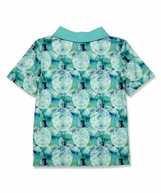 Budget π Millie & Maxx Turquoise Tie-Dye Turtle Short-Sleeve Polo - Toddler For Kids β¨ 4 Budget π Millie & Maxx Turquoise Tie-Dye Turtle Short-Sleeve Polo - Toddler For Kids β¨ - Image 4