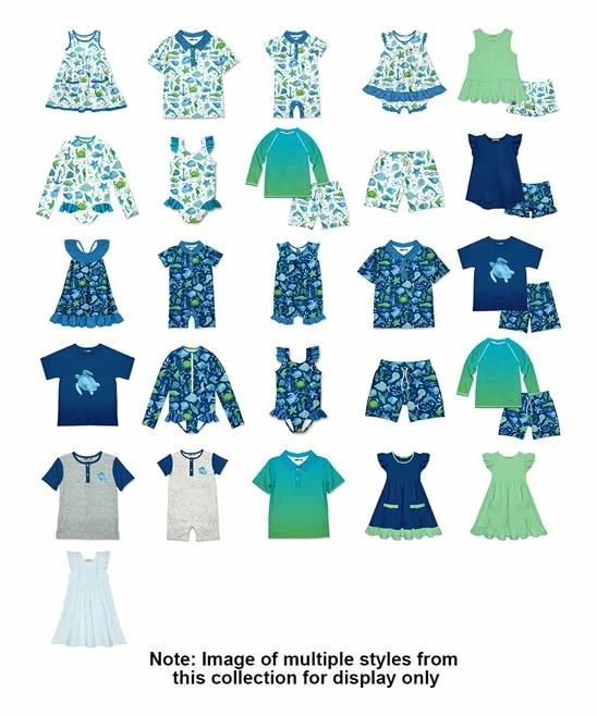 New π₯ Millie & Maxx White & Blue Watercolor Sea Short-Sleeve Polo - Boys For Kids π 2 New π₯ Millie & Maxx White & Blue Watercolor Sea Short-Sleeve Polo - Boys For Kids π - Image 2