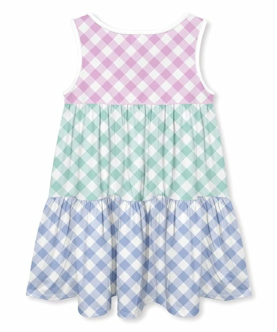 Best Sale π Millie Loves Lily Lilac & Mint Gingham Tiered Sleeveless A-Line π Dress - π§ Girls For Kids β 2 Best Sale π Millie Loves Lily Lilac & Mint Gingham Tiered Sleeveless A-Line π Dress - π§ Girls For Kids β - Image 2