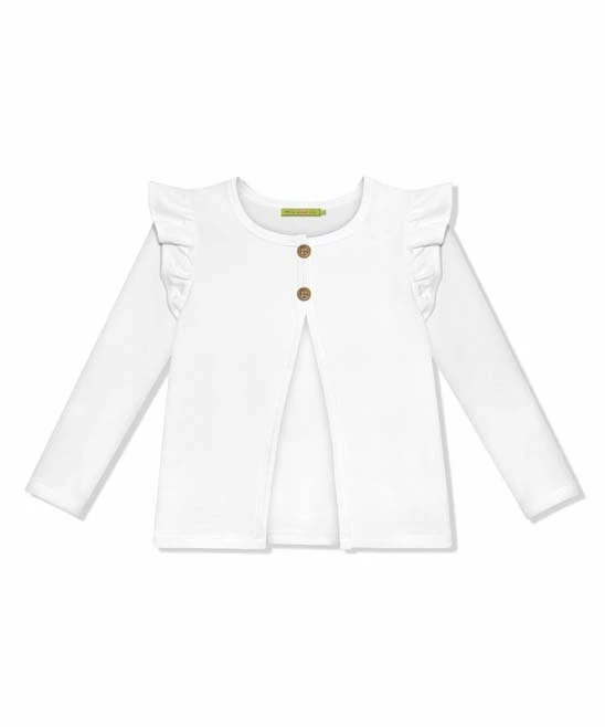 Discount 𧨠Simply Millie By Millie Loves Lily White Ruffle-Sleeve Cardigan - π§ Girls For Kids π 1 Discount 𧨠Simply Millie By Millie Loves Lily White Ruffle-Sleeve Cardigan - π§ Girls For Kids π