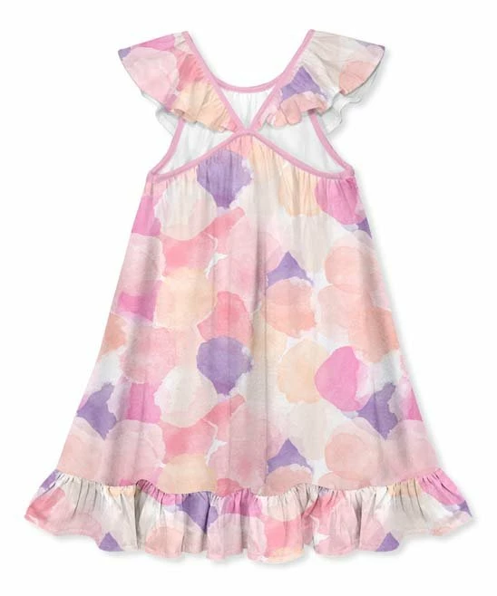 Promo β¨ Millie Loves Lily Light Pink & Purple Paper-Mache Ruffle-Hem Yoke π Dress - π§ Girls For Kids π 3 Promo β¨ Millie Loves Lily Light Pink & Purple Paper-Mache Ruffle-Hem Yoke π Dress - π§ Girls For Kids π - Image 3
