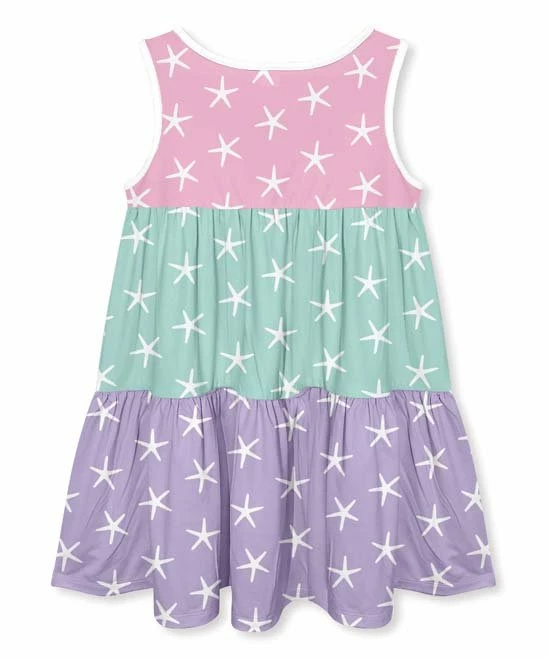 Promo βοΈ Millie Loves Lily Mint & Purple Starfish Tiered Sleeveless π Dress - π§ Girls For Kids 𧨠5 Promo βοΈ Millie Loves Lily Mint & Purple Starfish Tiered Sleeveless π Dress - π§ Girls For Kids 𧨠- Image 5