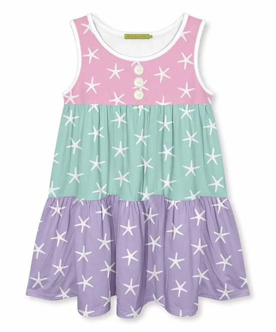 Promo βοΈ Millie Loves Lily Mint & Purple Starfish Tiered Sleeveless π Dress - π§ Girls For Kids 𧨠1 Promo βοΈ Millie Loves Lily Mint & Purple Starfish Tiered Sleeveless π Dress - π§ Girls For Kids π§¨