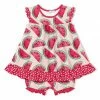 Brand new 🤩 Little Millie Light Pink Watermelon Angel-Sleeve 👗 Skirted Bubble Bodysuit - Infant For Kids 🔥