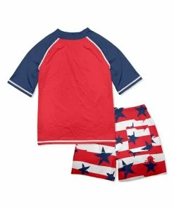 Deals π Millie & Maxx Red & Navy All-American Short-Sleeve Rashguard Set - Infant, Toddler & Boys For Kids β 5 Deals π Millie & Maxx Red & Navy All-American Short-Sleeve Rashguard Set - Infant, Toddler & Boys For Kids β -Little Millie-shop zu104432098 alt 2 tm1650466993