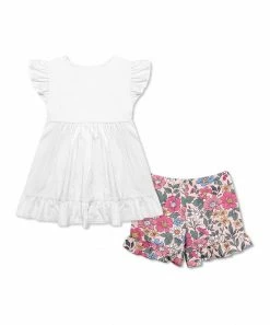 Best Pirce π Millie Loves Lily White Angel-Sleeve Top & Vintage Floral Ruffle Shorts - Infant, Toddler & π§ Girls For Kids π― 7 Best Pirce π Millie Loves Lily White Angel-Sleeve Top & Vintage Floral Ruffle Shorts - Infant, Toddler & π§ Girls For Kids π― -Little Millie-shop zu104432125 alt 3 tm1651604050