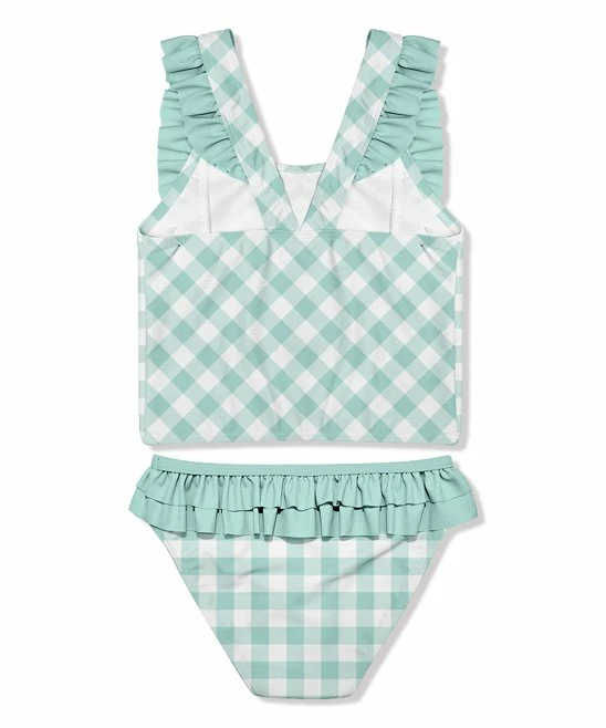 Flash Sale π₯° Millie Loves Lily Mint & White Gingham Ruffle-Accent Tankini - Toddler & π§ Girls For Kids π 2 Flash Sale π₯° Millie Loves Lily Mint & White Gingham Ruffle-Accent Tankini - Toddler & π§ Girls For Kids π - Image 2