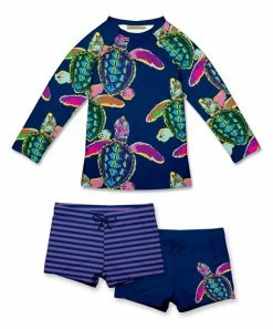 Best reviews of 👏 Millie Loves Lily Navy & Purple Water Turtle Long-Sleeve Rashguard Set - Toddler & 👧 Girls For Kids 👏