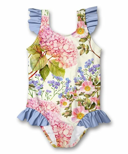 Discount β Millie Loves Lily Cream & Periwinkle Watercolor Floral Ruffle One-Piece - Infant, Toddler & π§ Girls For Kids π 1 Discount β Millie Loves Lily Cream & Periwinkle Watercolor Floral Ruffle One-Piece - Infant, Toddler & π§ Girls For Kids π